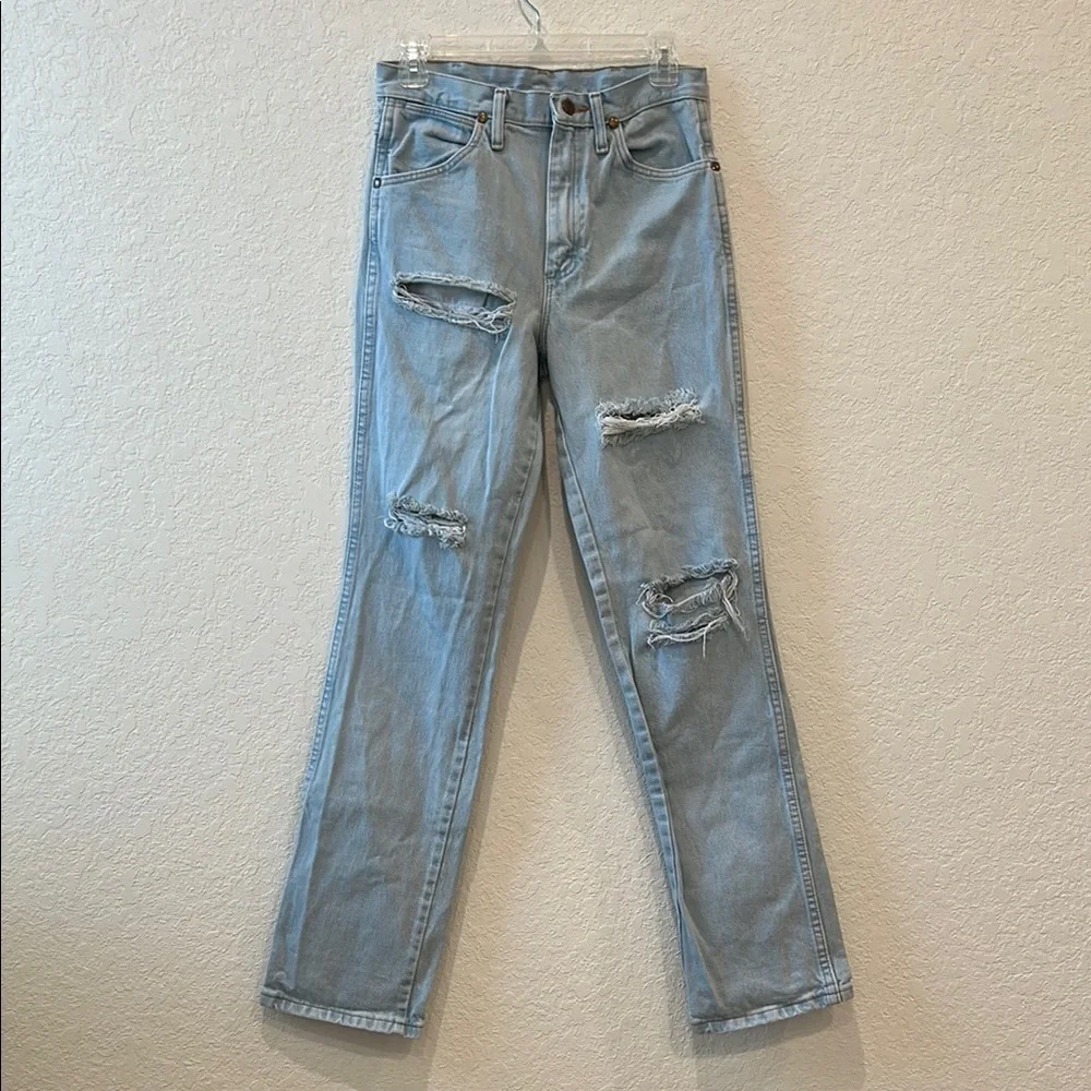 Wrangler Light Blue Distressed Jeans